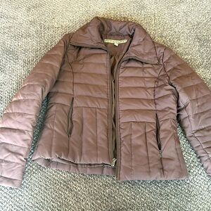 Brown puffer jacket medium